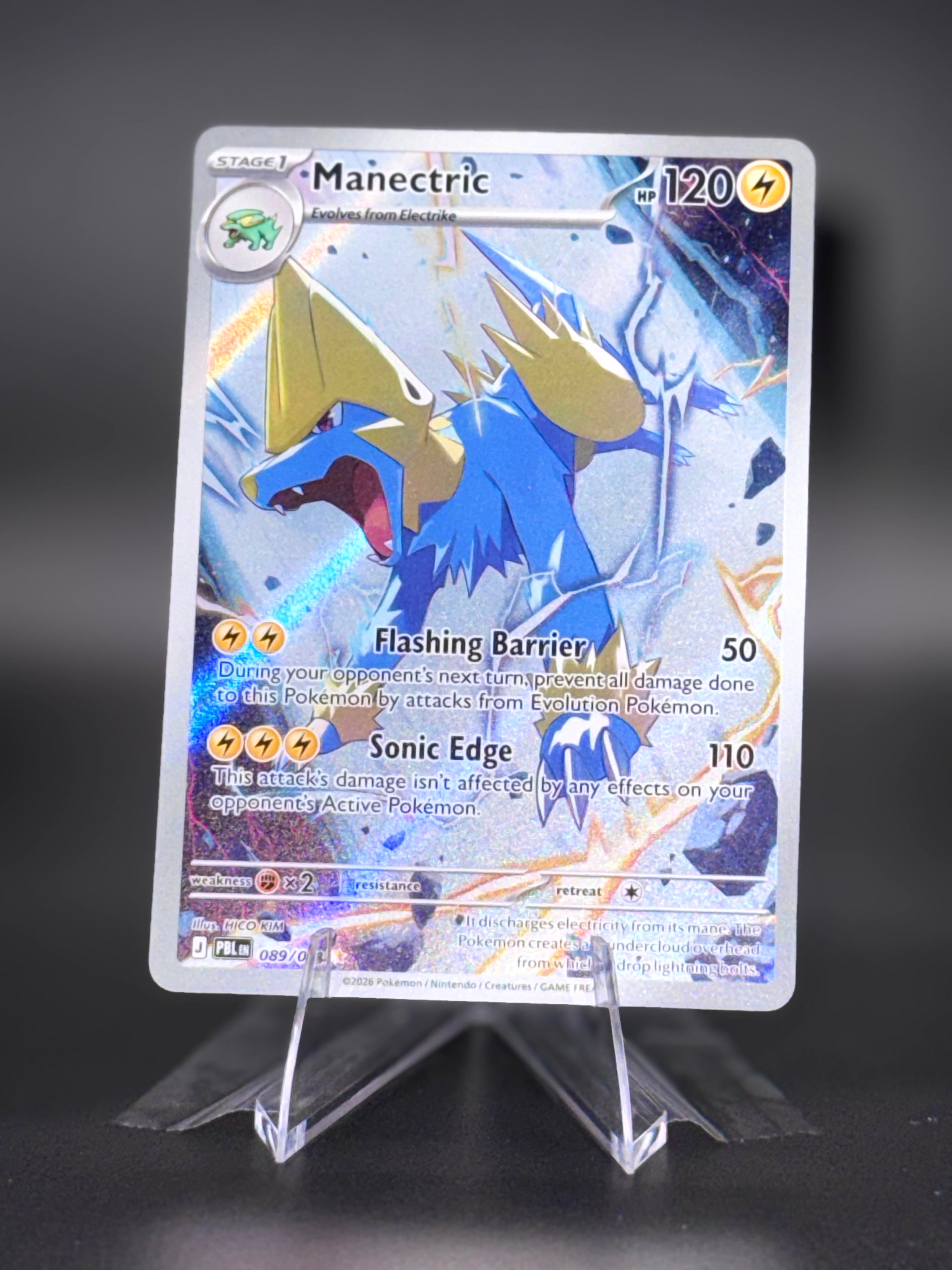 Manectric • 089/084 Pitch Black Illustration Rare • Near Mint • Holofoil