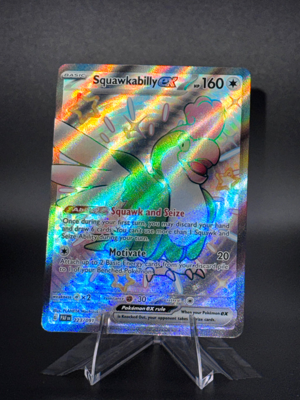 Squawkabilly ex • Paldean Fates • Shiny Ultra Rare • Near Mint • Holofoil