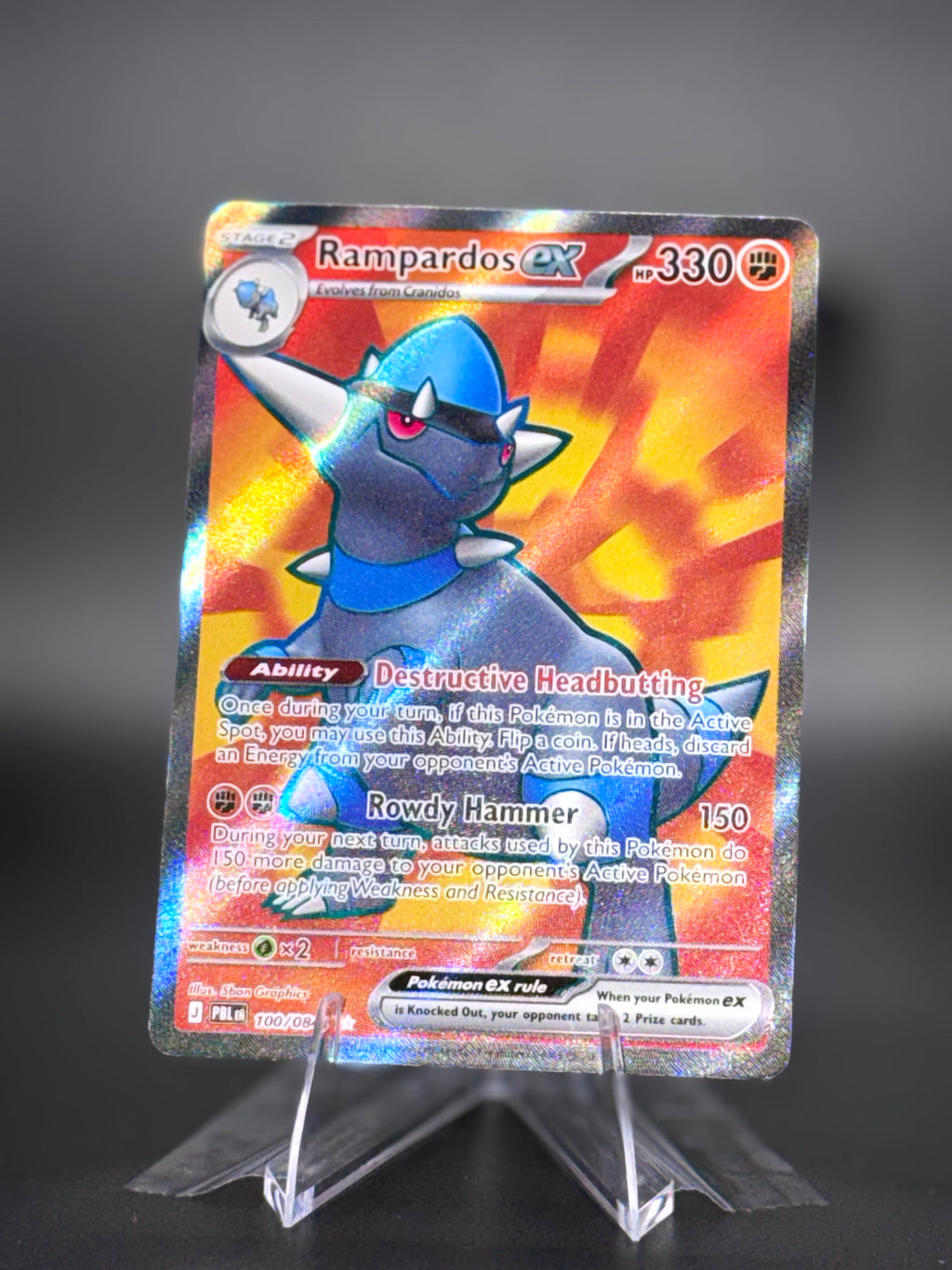 Rampardos ex • Pitch Black • Ultra Rare • Near Mint • Holofoil