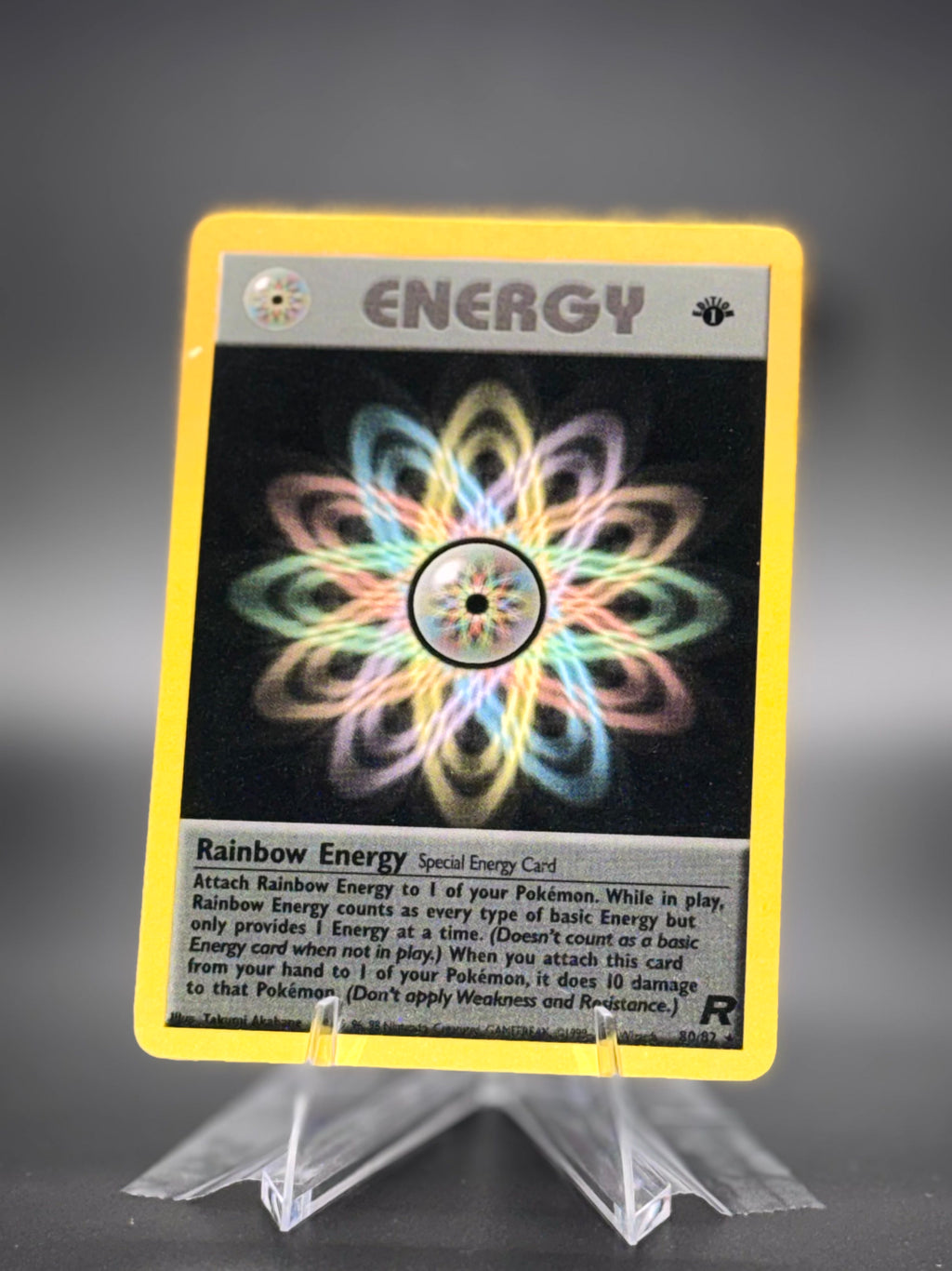 Rainbow Energy • Team Rocket • Rare • Near Mint • 1st Edition