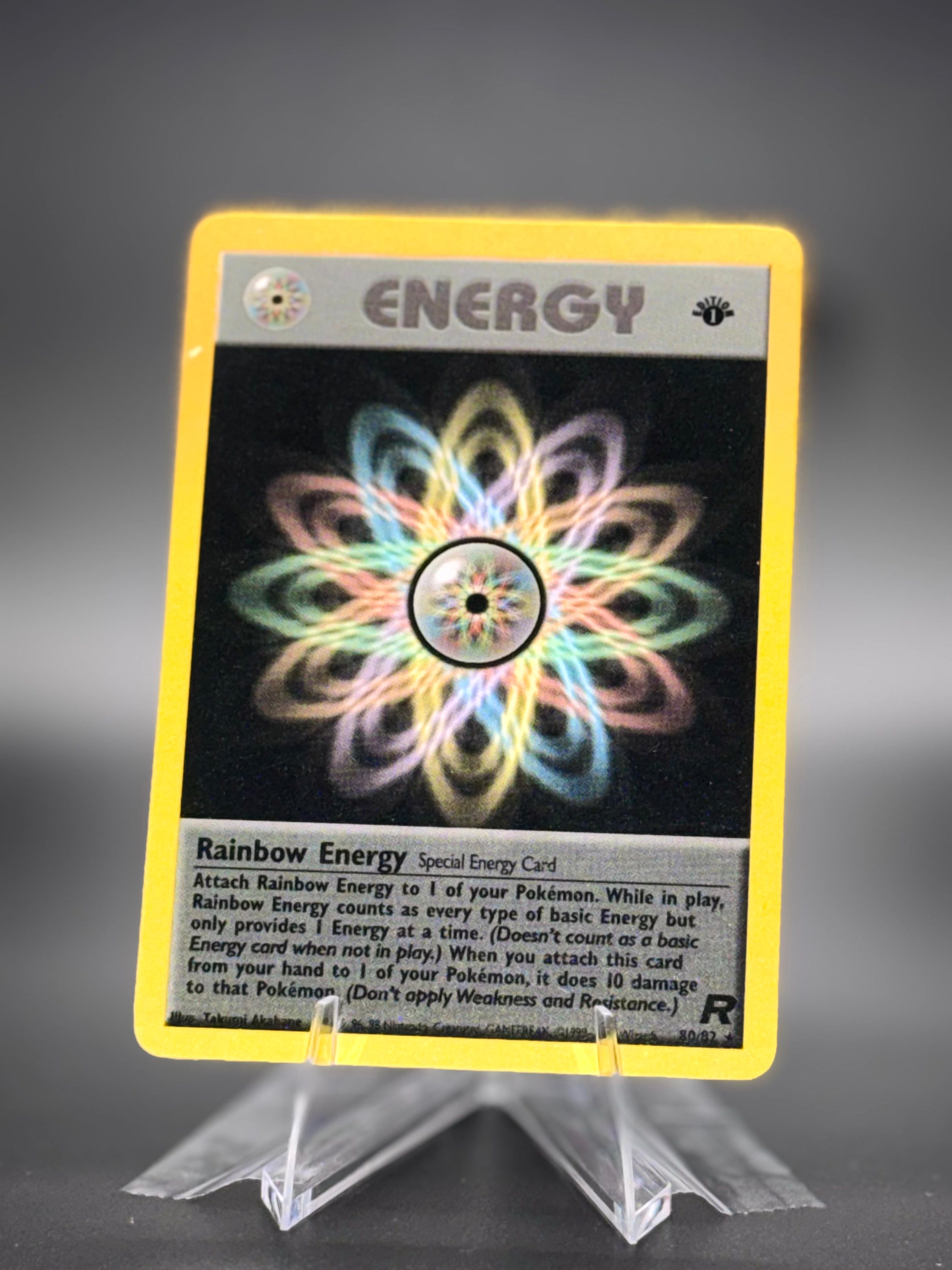 Rainbow Energy • Team Rocket • Rare • Near Mint • 1st Edition