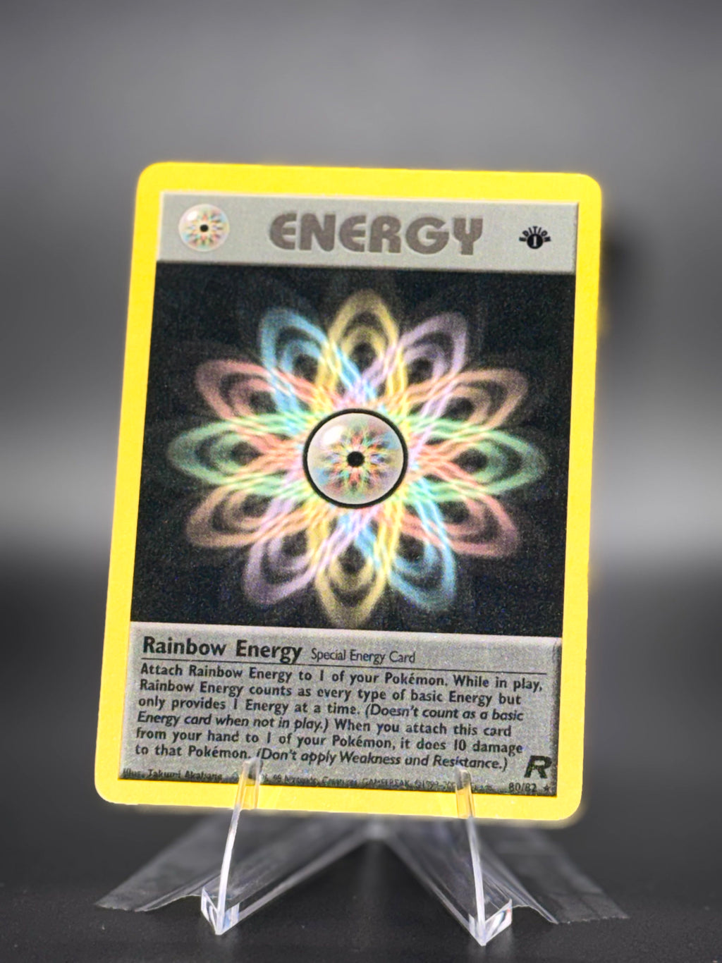 Rainbow Energy • Team Rocket • Rare • Near Mint • 1st Edition