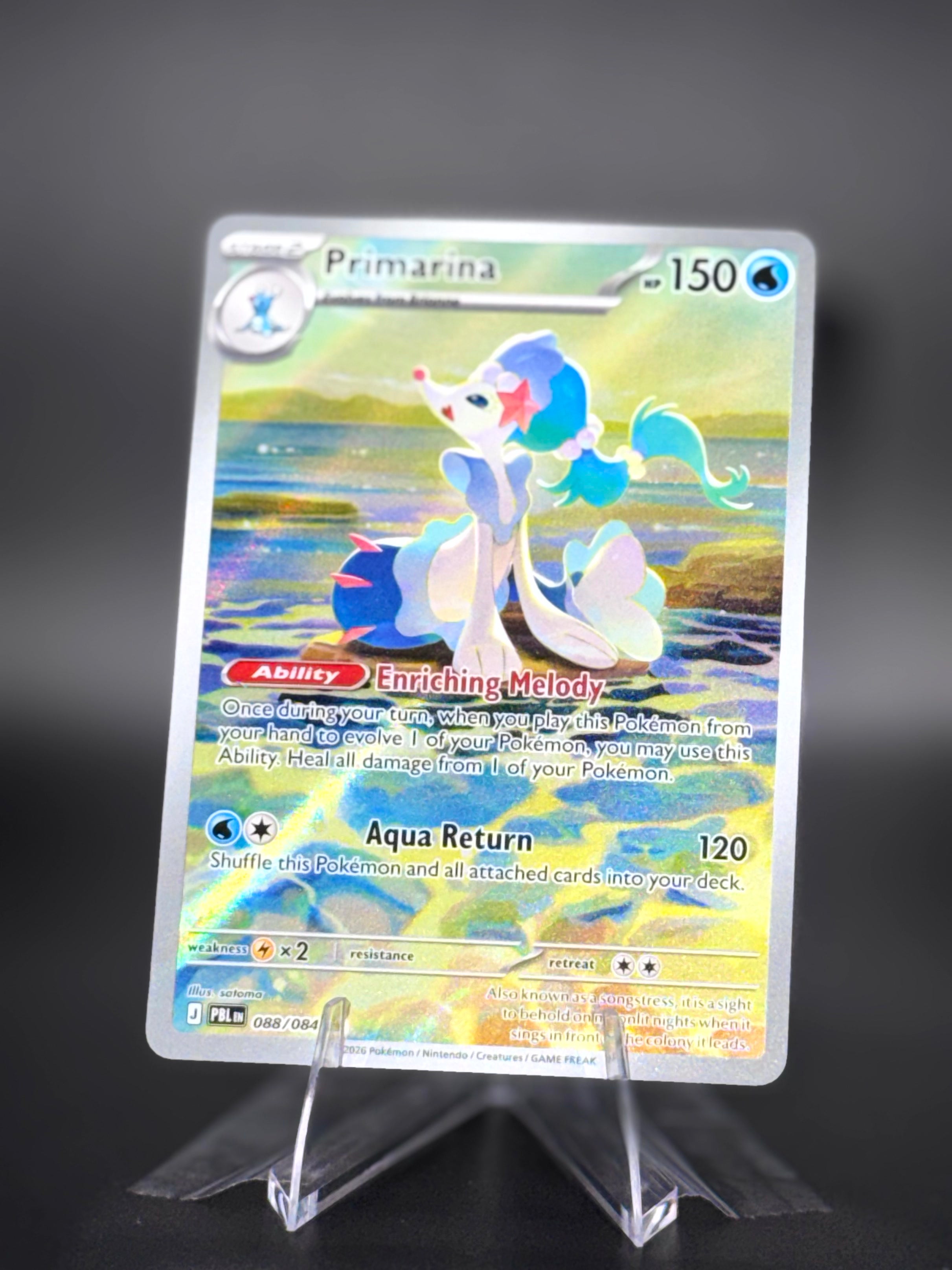 Primarina • Pitch Black • Illustration Rare • Near Mint • Holofoil
