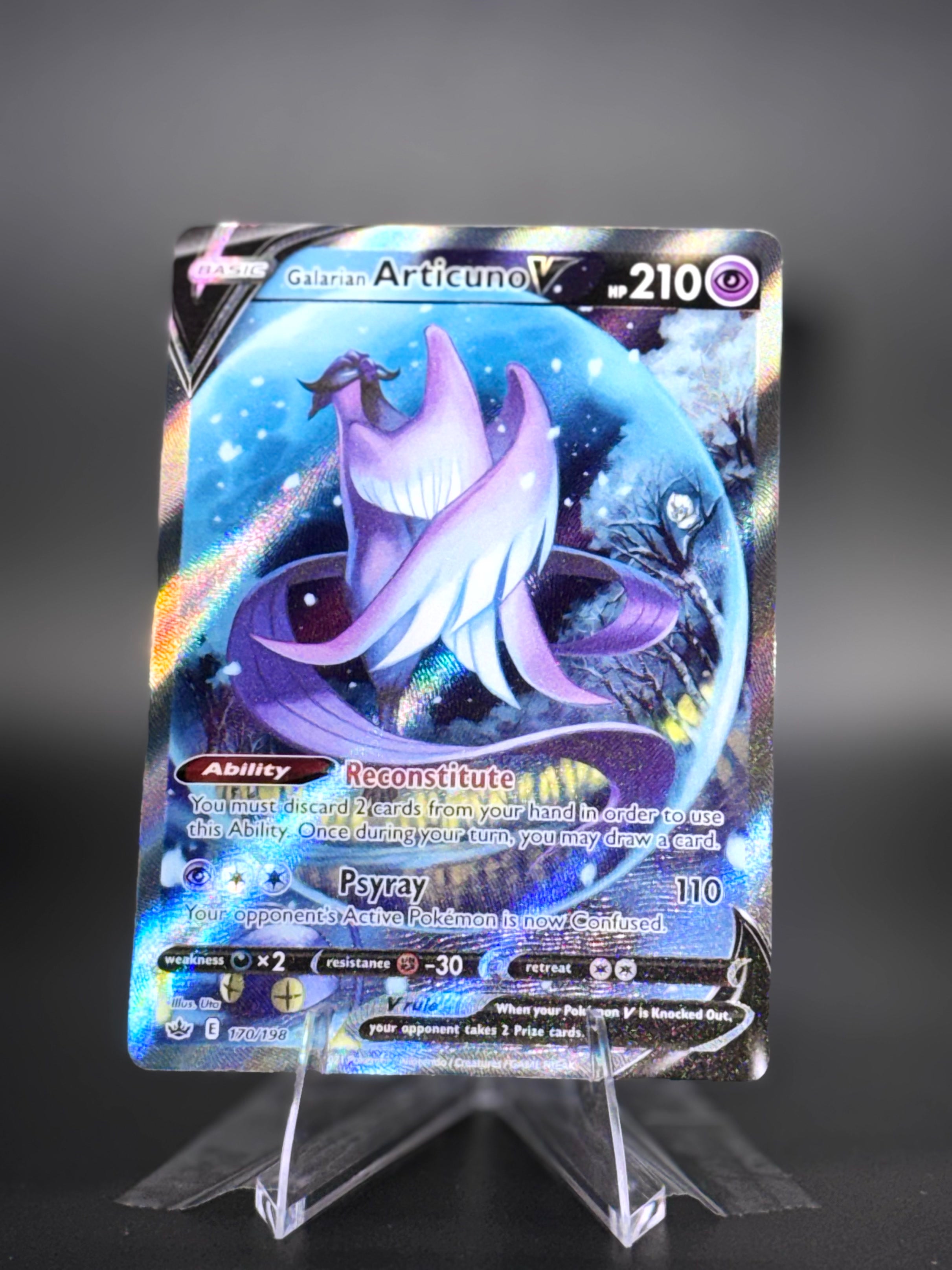 Galarian Articuno V (Alternate Full Art) • Chilling Reign • Ultra Rare • Near Mint • Holofoil