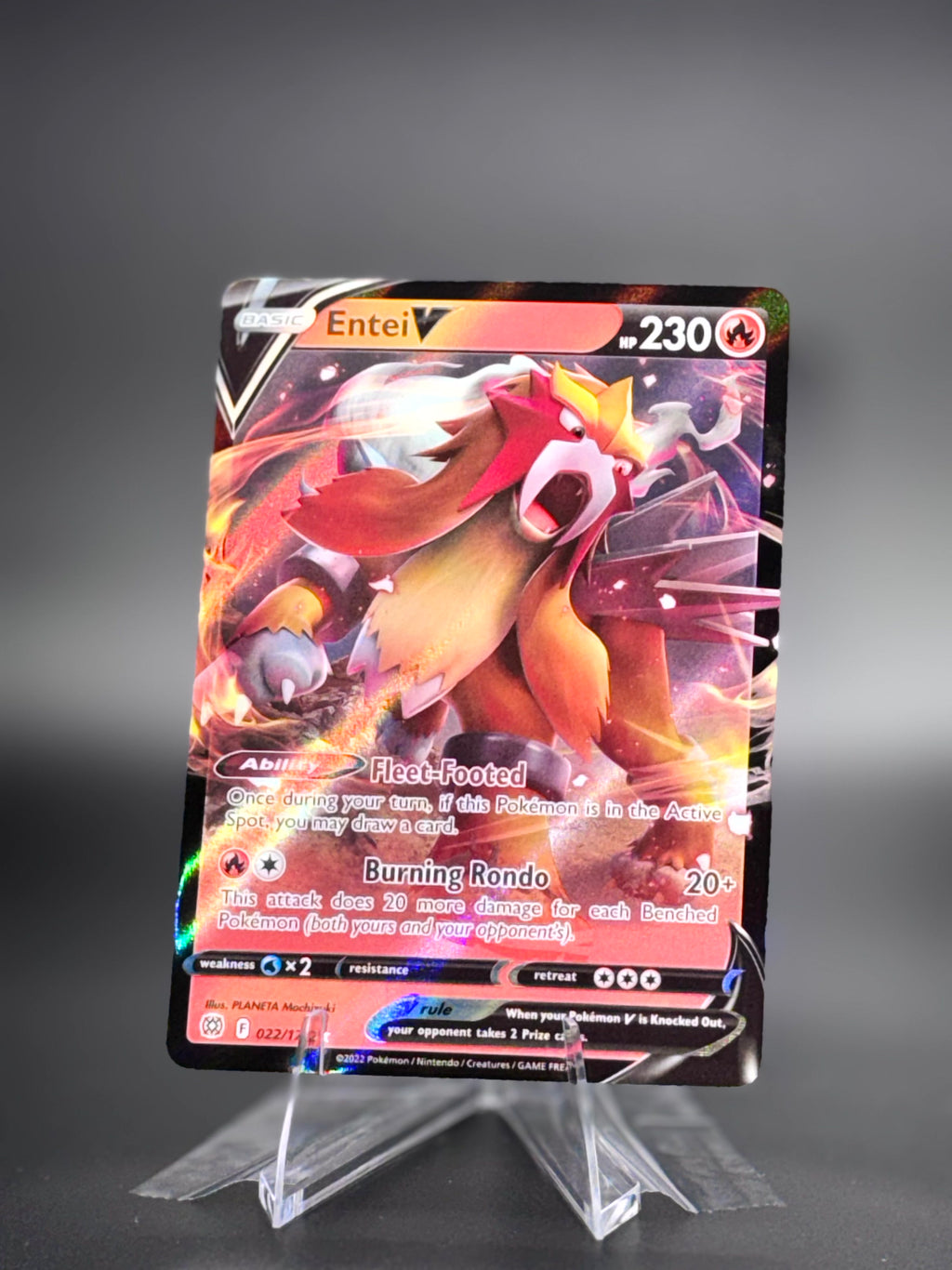 Entei V • Brilliant Stars • Ultra Rare • Near Mint • Holofoil