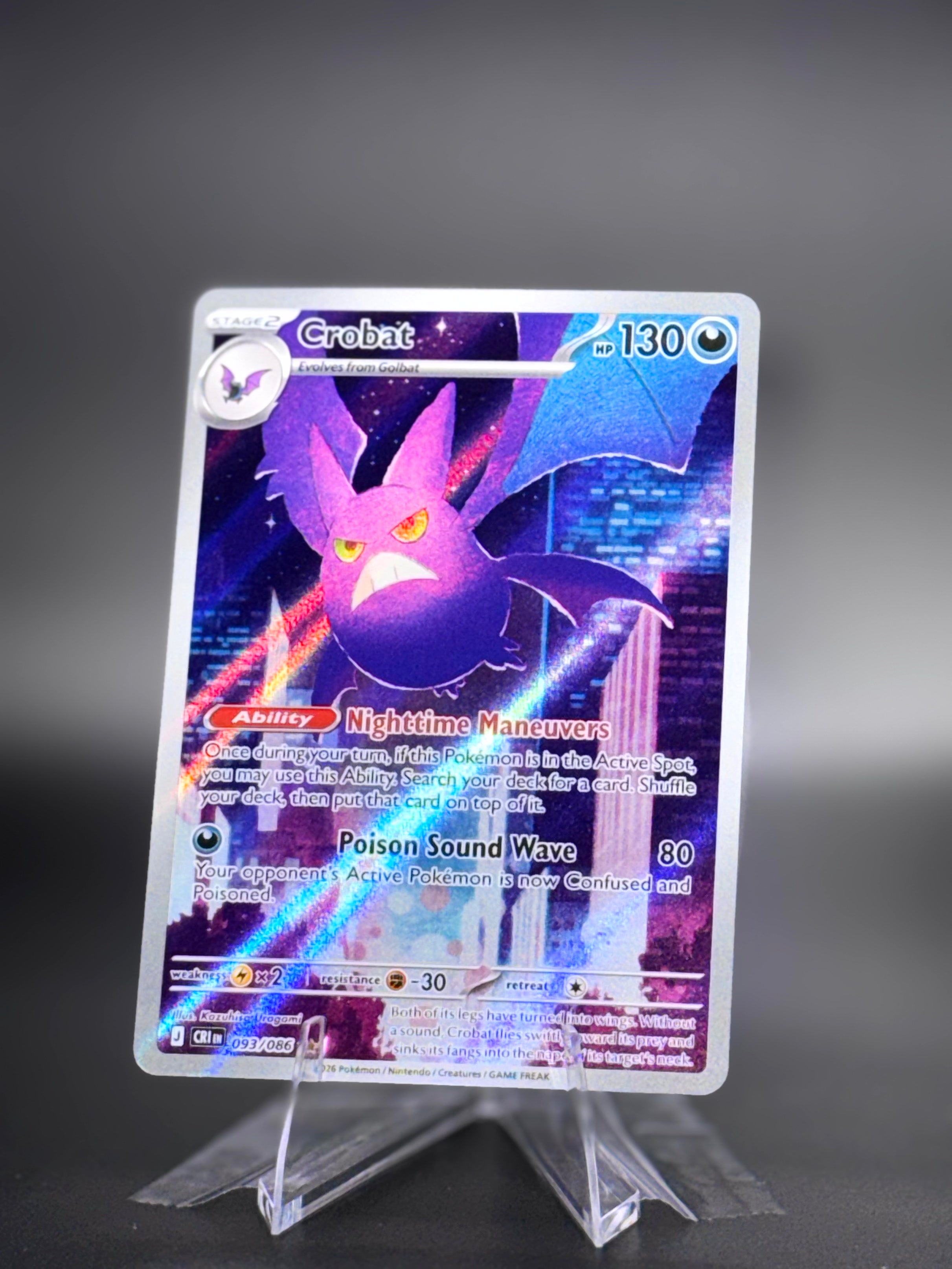 Crobat • Chaos Rising • Illustration Rare • Near Mint • Holofoil