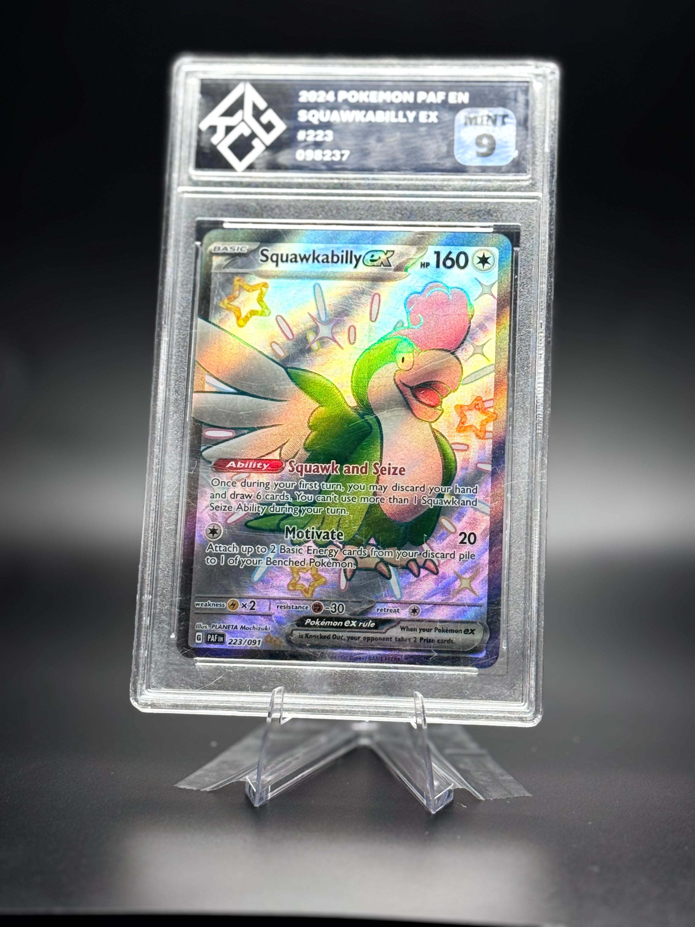 Squawkabilly ex • Paldean Fates • King Card Grading 9 Mint • Shiny Ultra Rare