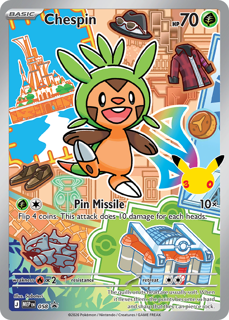 Chespin - Mega Evolution Black Star Promos - 058 - Holofoil