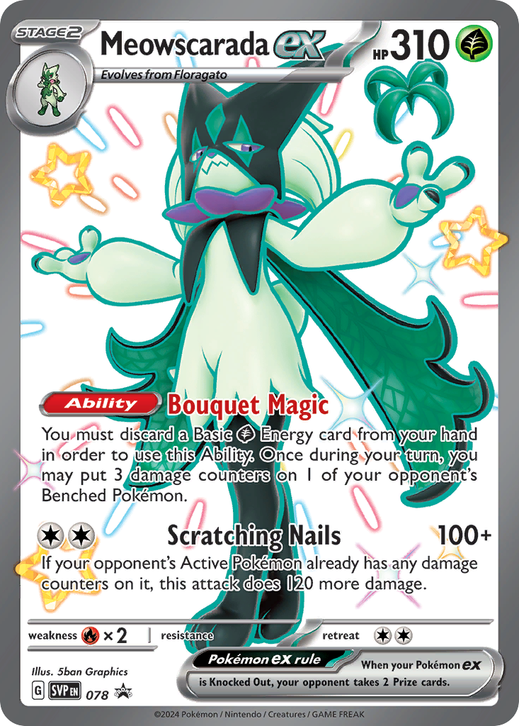 Meowscarada ex - Scarlet & Violet Black Star Promos - 078 - Holofoil