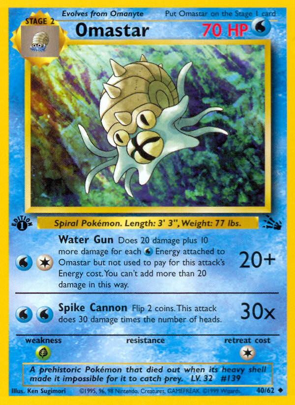 Omastar - Fossil - 40/62 - First Edition