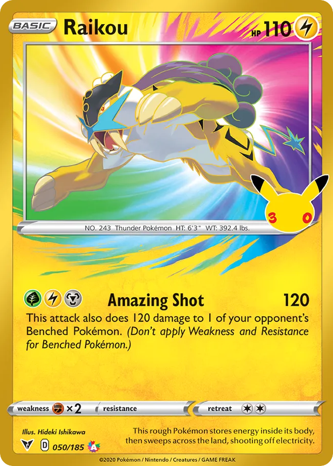 Raikou • 30th Celebration: Classic Collection • Amazing Rare • Near Mint • Holofoil