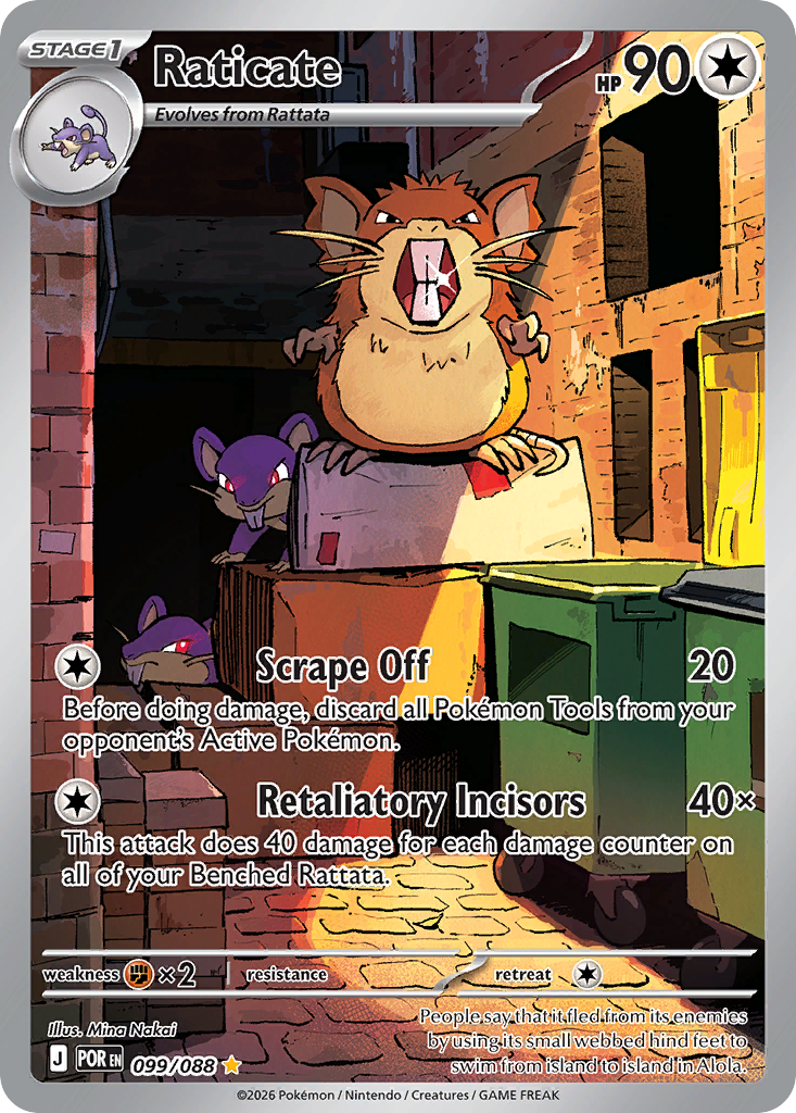 Raticate • Perfect Order • Illustration Rare • Near Mint • Holofoil