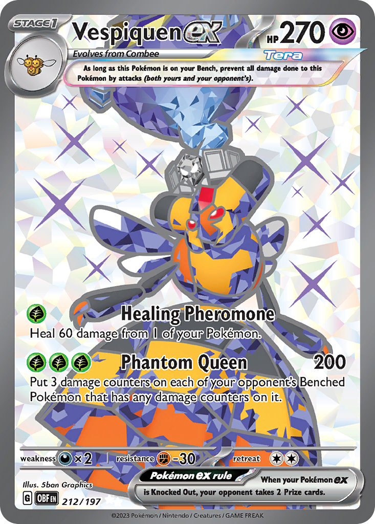 Vespiquen ex • Obsidian Flames • Ultra Rare • Near Mint • Holofoil
