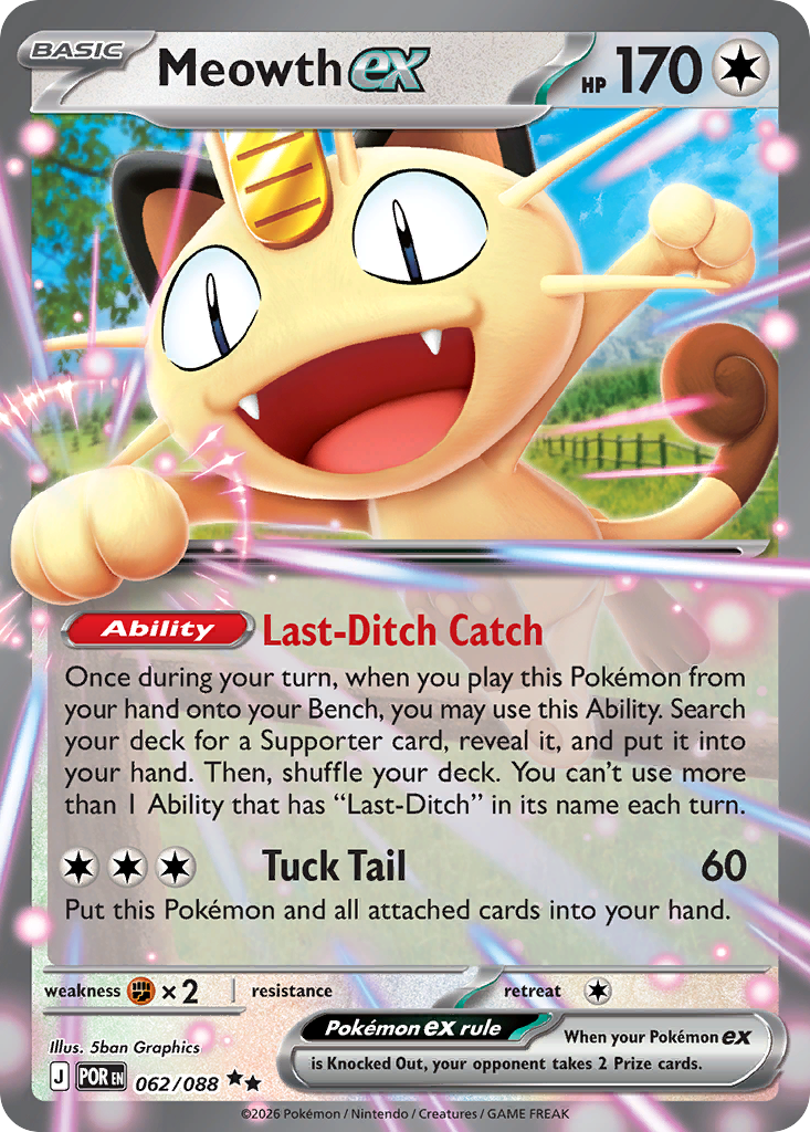 Meowth ex - Perfect Order - 062/088 - Holofoil