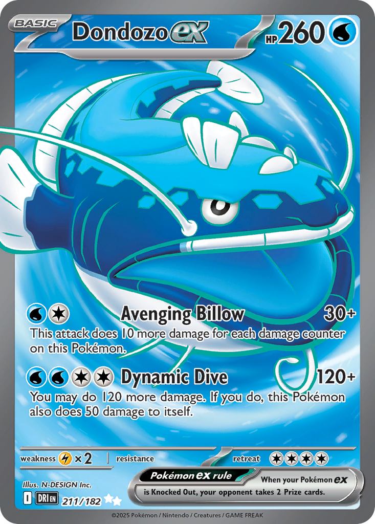 Dondozo ex • Destined Rivals • Ultra Rare • Near Mint • Holofoil