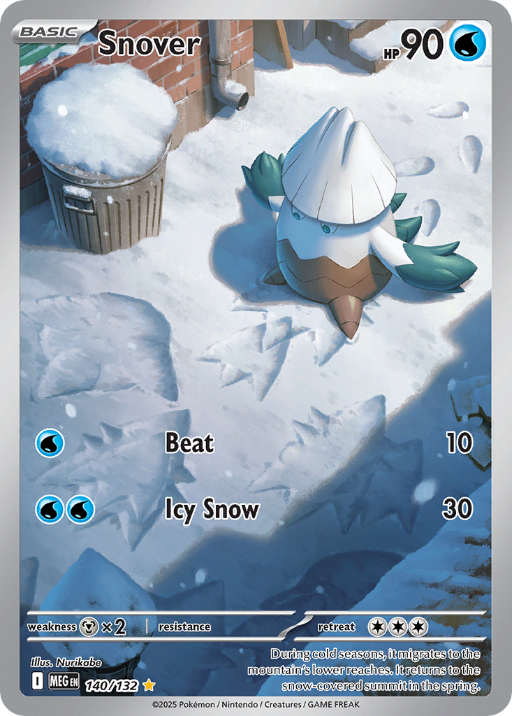 Snover • Mega Evolution • 140/132 • Illustration Rare • Near Mint • Holofoil