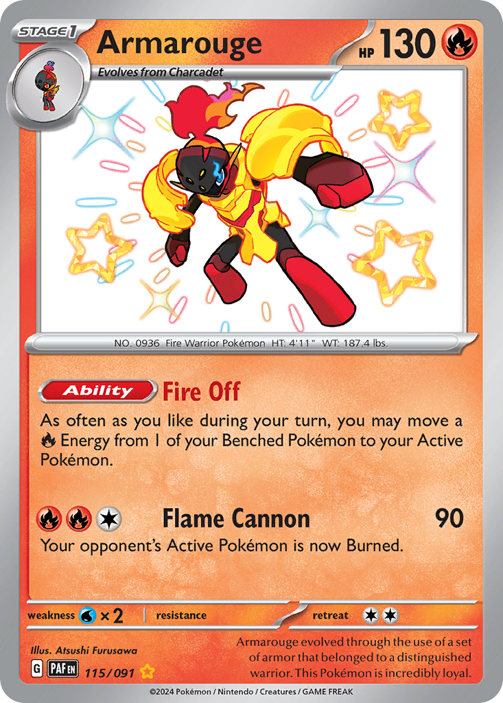 Armarouge - Paldean Fates - 115/091 - Holofoil
