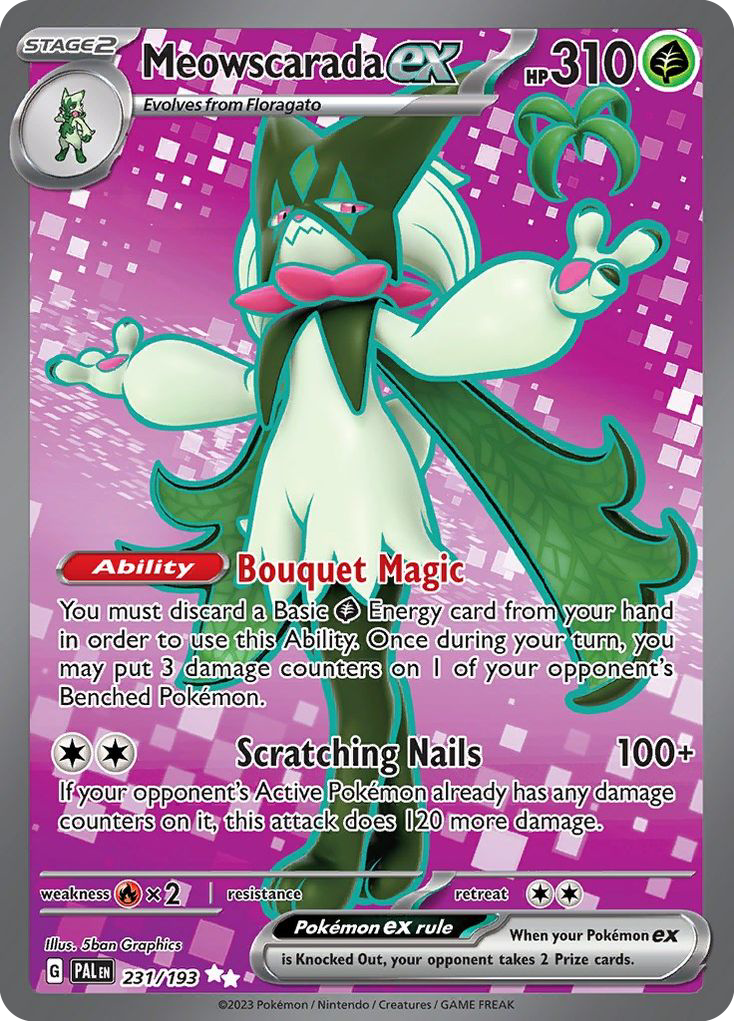 Meowscarada ex • Paldea Evolved • 231/193 • Ultra Rare • Near Mint • Holofoil