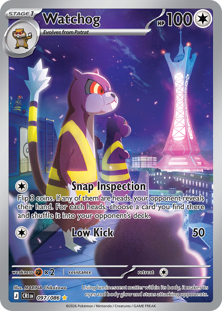 Watchog • Chaos Rising • 097/086 • Illustration Rare • Near Mint • Holofoil