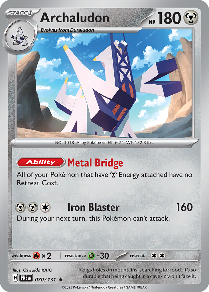 Archaludon - Prismatic Evolutions - 070/131 - Master Ball Reverse Holofoil