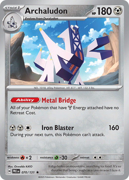 Archaludon - Prismatic Evolutions - 070/131 - Master Ball Reverse Holofoil
