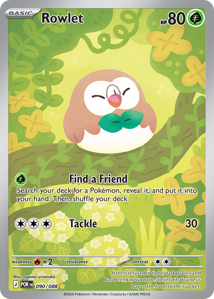 Rowlet • Perfect Order • Illustration Rare • Near Mint • Holofoil