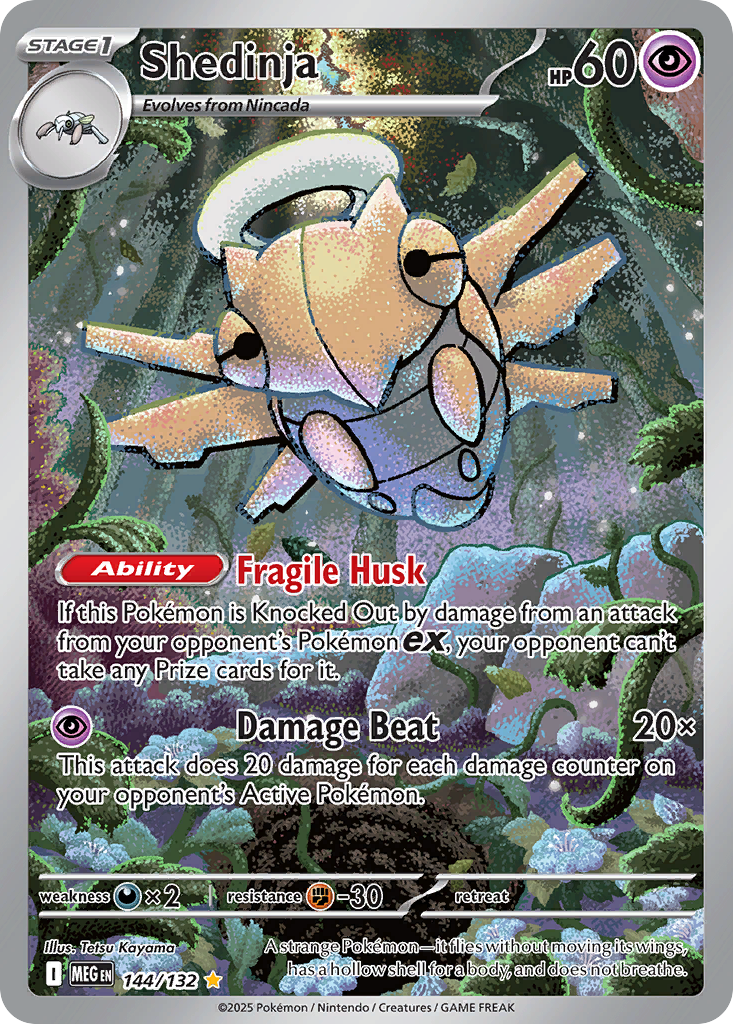 Shedinja • Mega Evolution • 144/132 • Illustration Rare • Near Mint • Holofoil
