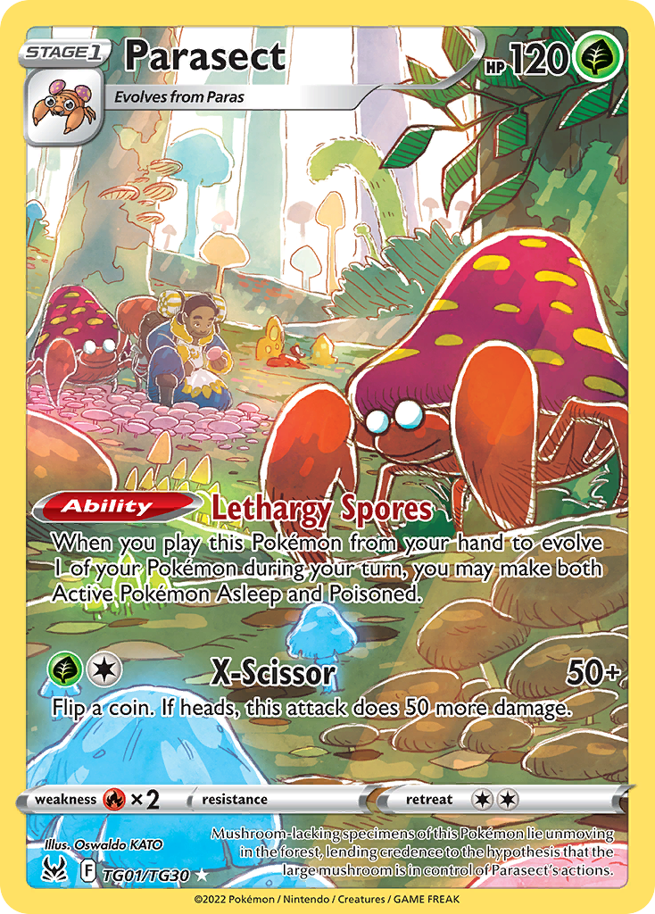 Parasect • Lost Origin Trainer Gallery • TG01/TG30 • Trainer Gallery Rare Holo • Near Mint • Holofoil