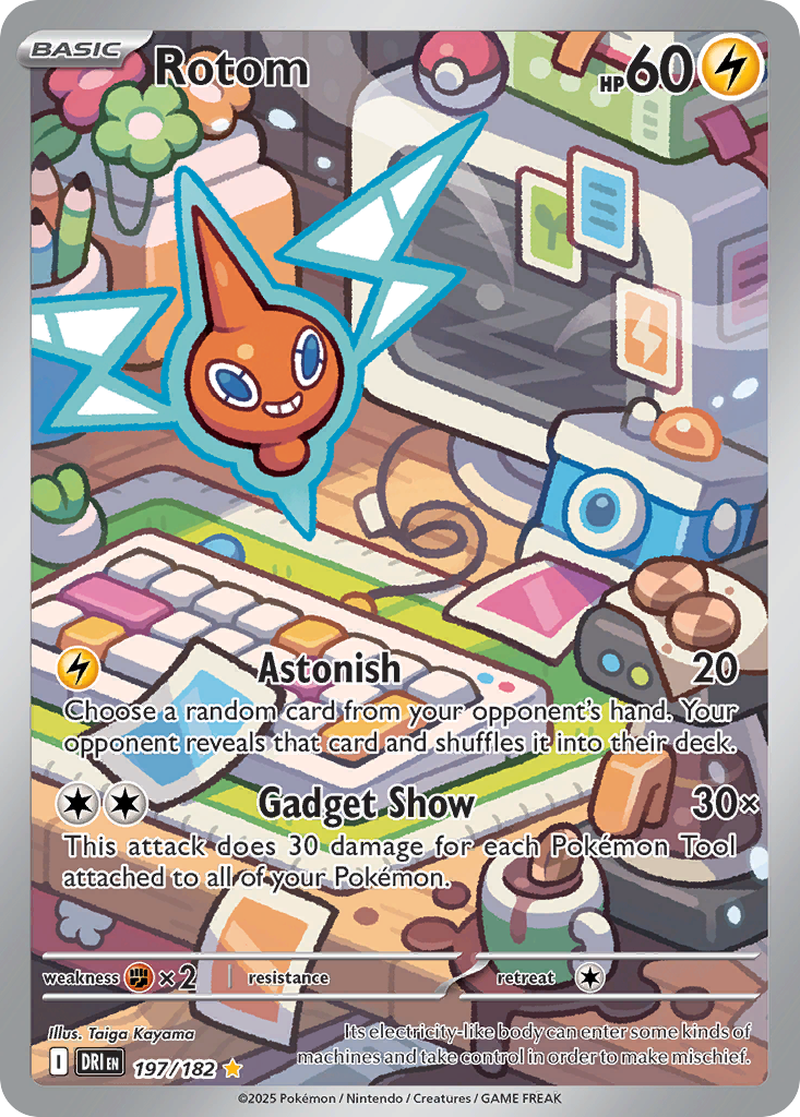 Rotom • Destined Rivals • 197/182 • Illustration Rare • Near Mint • Holofoil