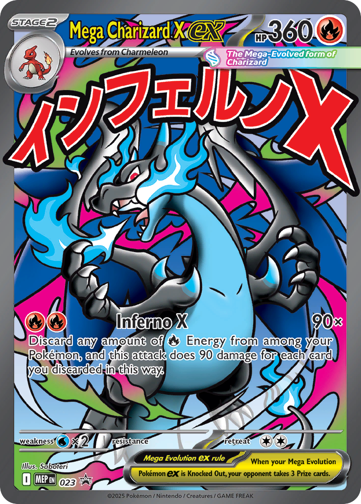 Mega Charizard X ex - Mega Evolution Black Star Promos - 023 - Holofoil
