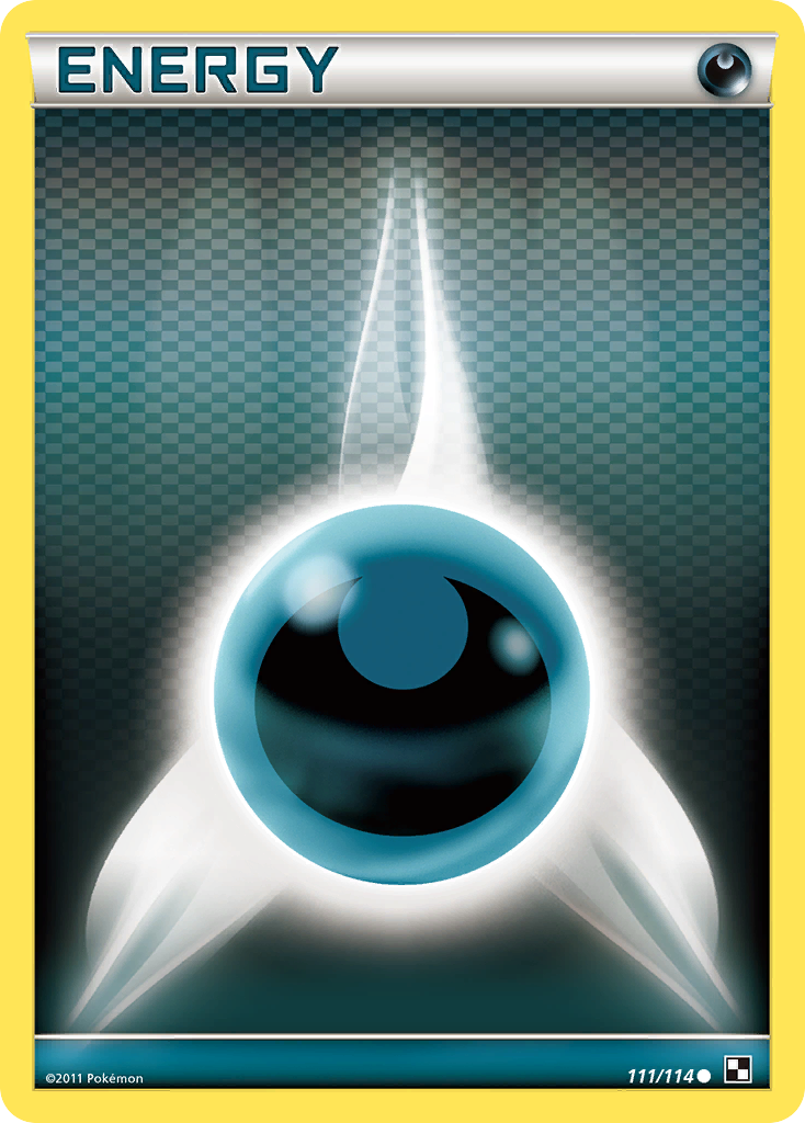 Darkness Energy • Black & White • 111/114 • Common • Near Mint • League Stamp