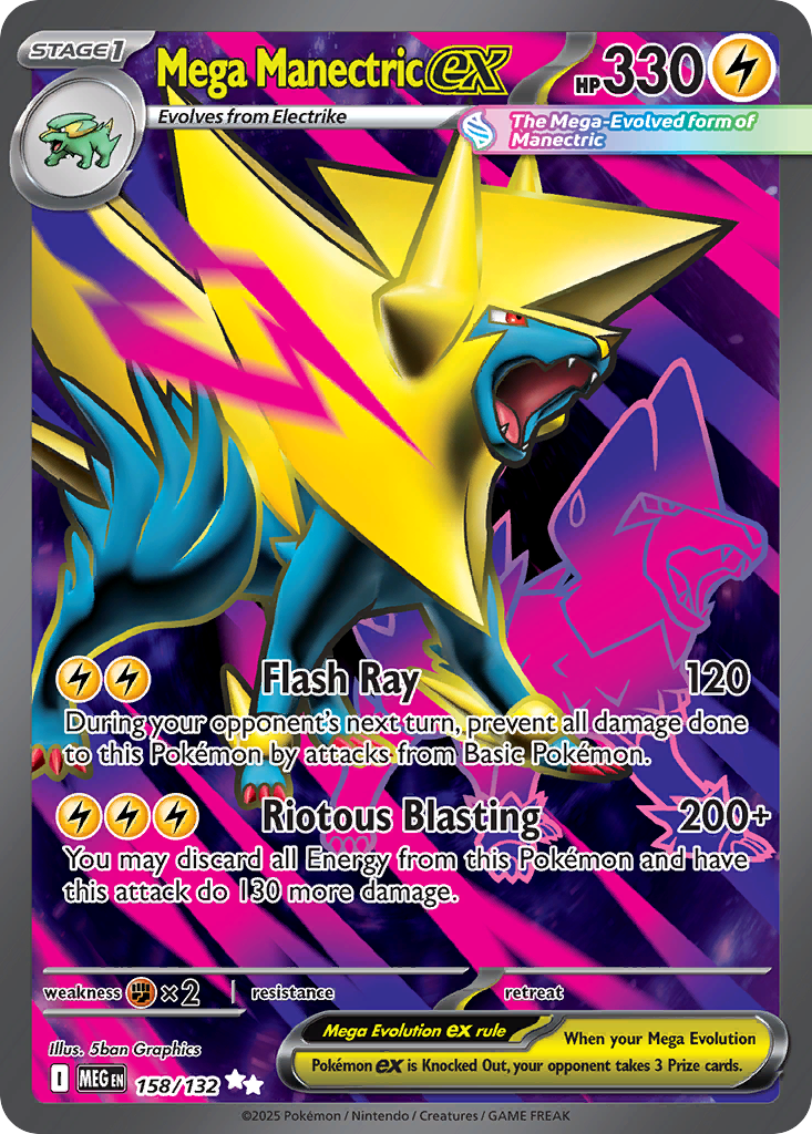 Mega Manectric ex - Mega Evolution - 158/132 - Holofoil