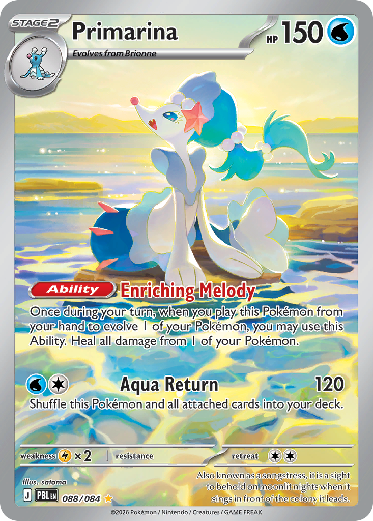 Primarina • Pitch Black • Illustration Rare • Near Mint • Holofoil