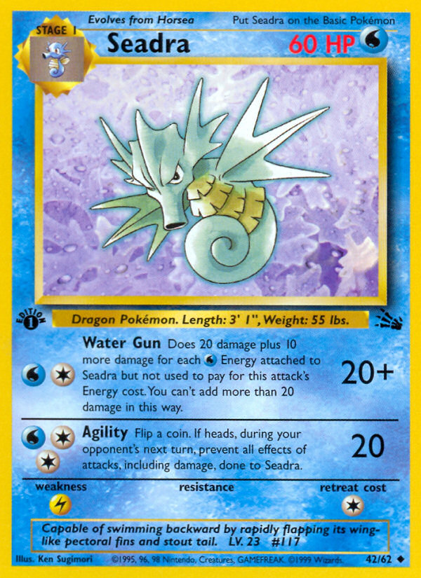 Seadra - Fossil - 42/62 - First Edition