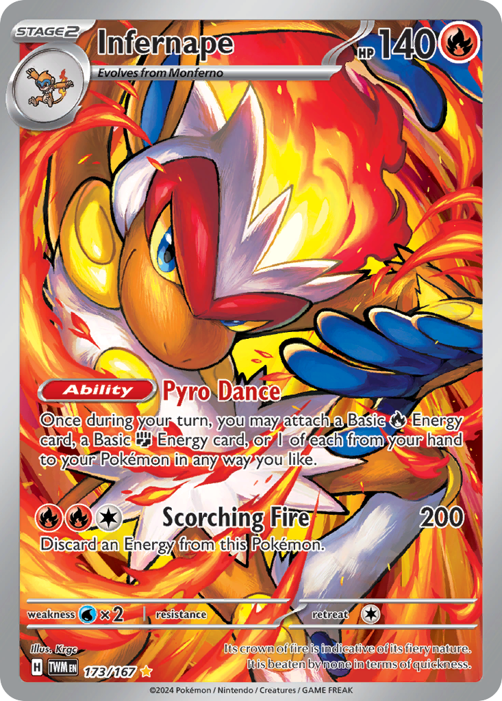 Infernape • Twilight Masquerade • 173/167 • Illustration Rare • Near Mint • Holofoil
