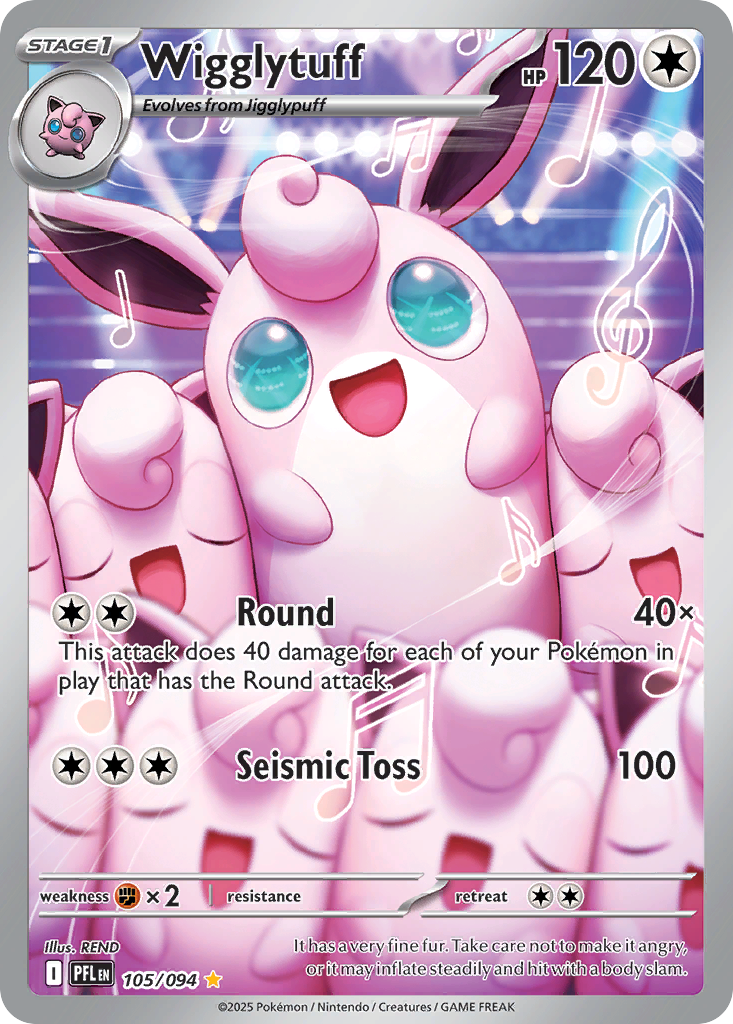 Wigglytuff • Phantasmal Flames • 105/094 • Illustration Rare • Near Mint • Holofoil