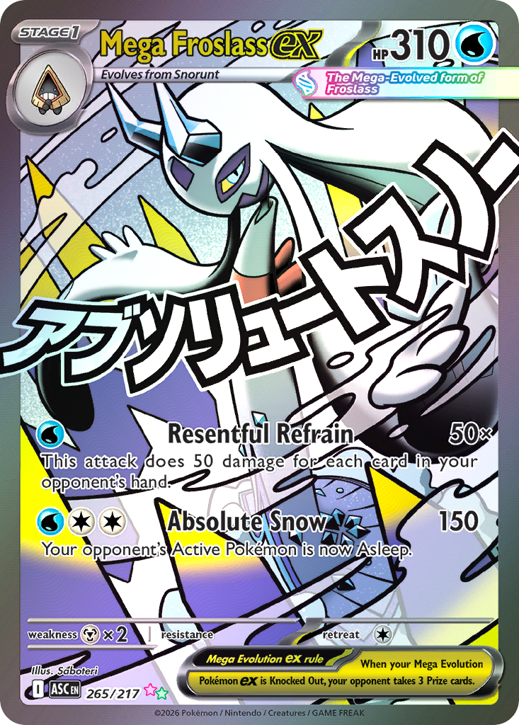 Mega Froslass ex • Ascended Heroes • 265/217 • Mega Attack Rare • Near Mint • Holofoil