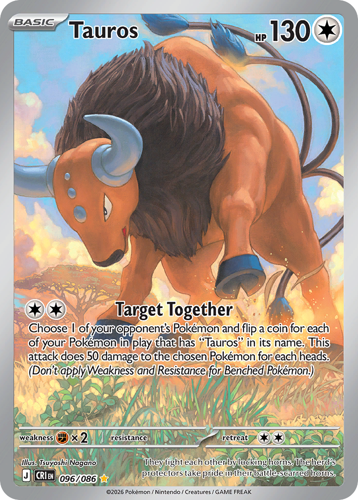 Tauros • Chaos Rising • 096/086 • Illustration Rare • Near Mint • Holofoil