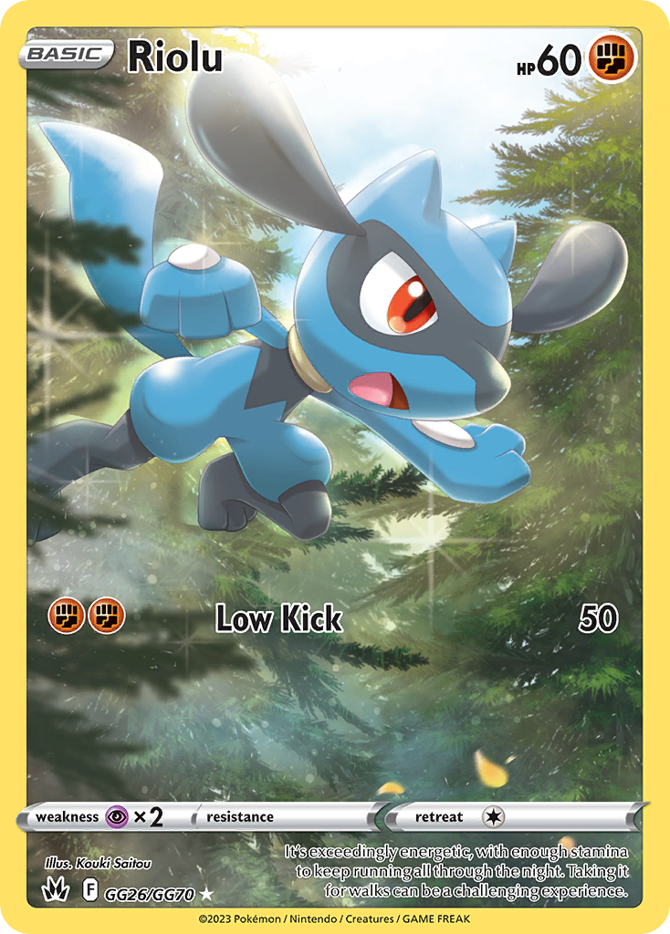 Riolu • Crown Zenith Galarian Gallery • GG26/GG70 • Trainer Gallery Rare Holo • Near Mint • Holofoil