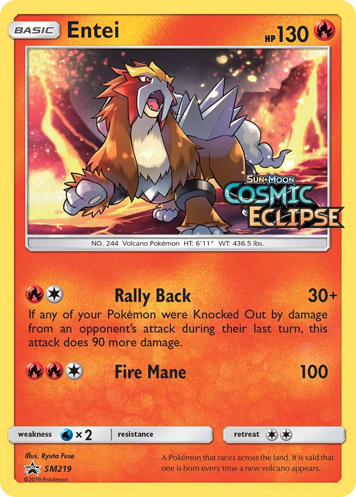 Entei • SM Black Star Promos • SM219 • Promo • Near Mint • Holofoil