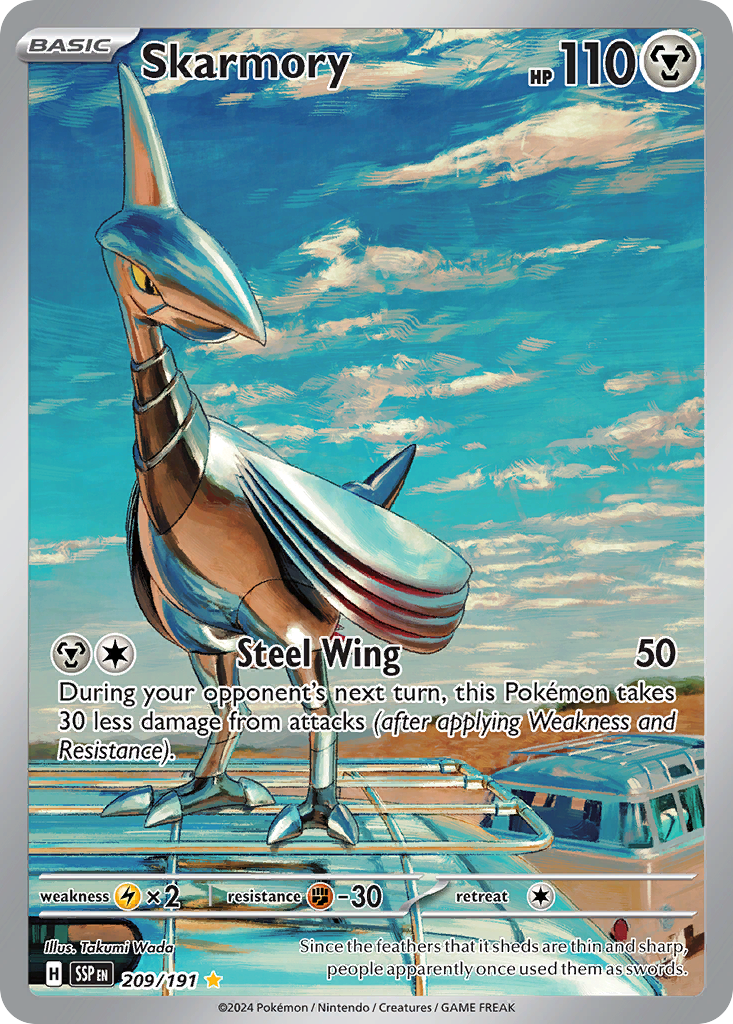 Skarmory • Surging Sparks • 209/191 • Illustration Rare • Near Mint • Holofoil
