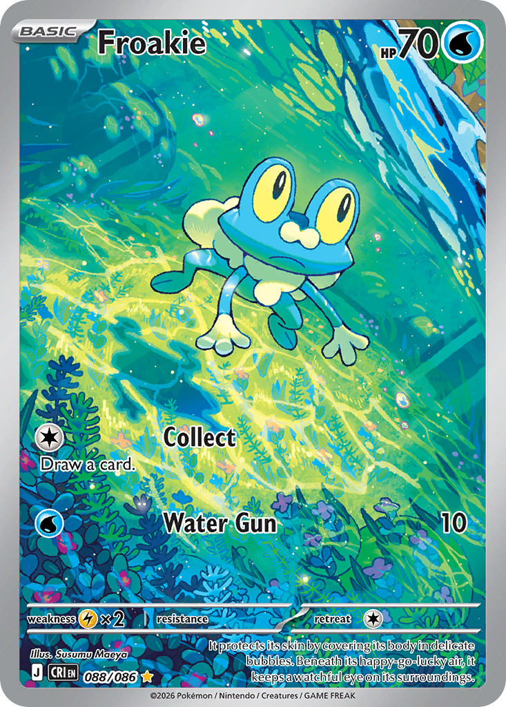 Froakie • Chaos Rising • 088/086 • Illustration Rare • Near Mint • Holofoil