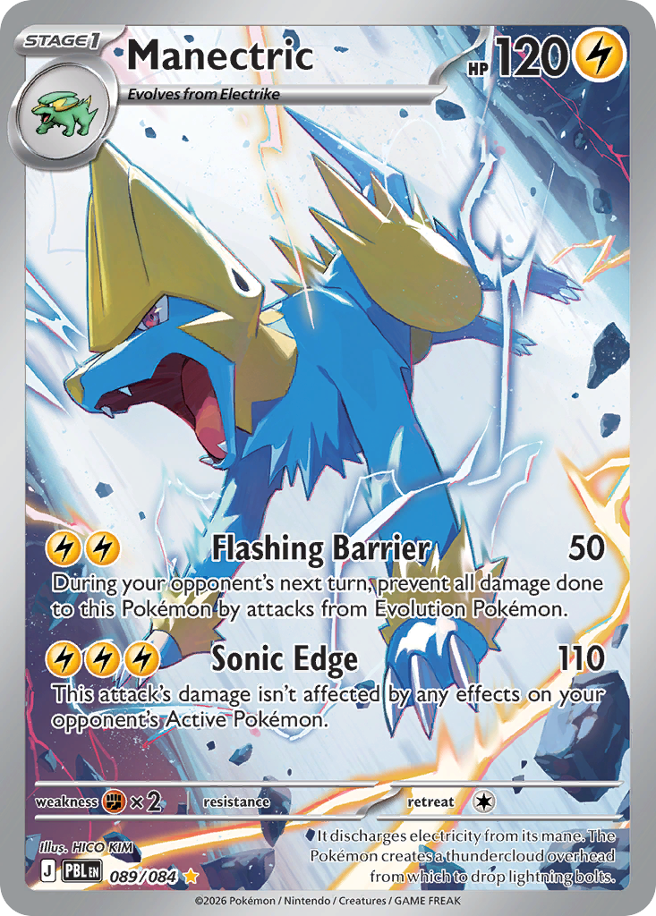 Manectric • Pitch Black • 089/084 • Illustration Rare • Near Mint • Holofoil