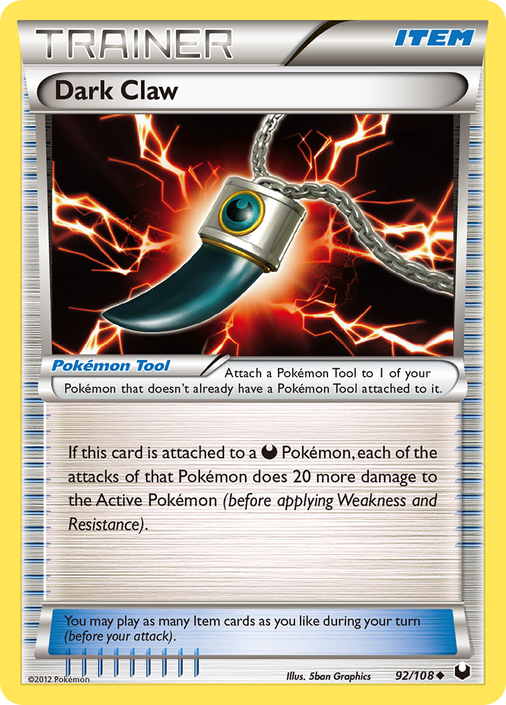 Dark Claw • Dark Explorers • 92/108 • Uncommon • Near Mint • Normal