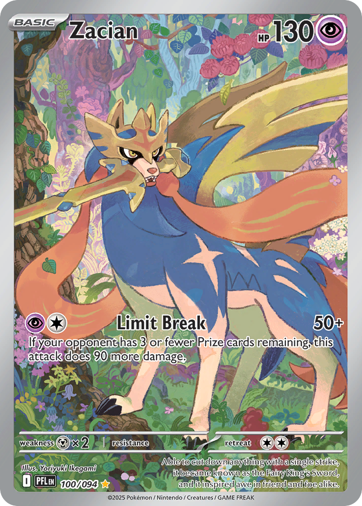 Zacian • Phantasmal Flames • Illustration Rare • Near Mint • Holofoil